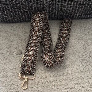 Geometric Patterned Strap with Gold Hardware